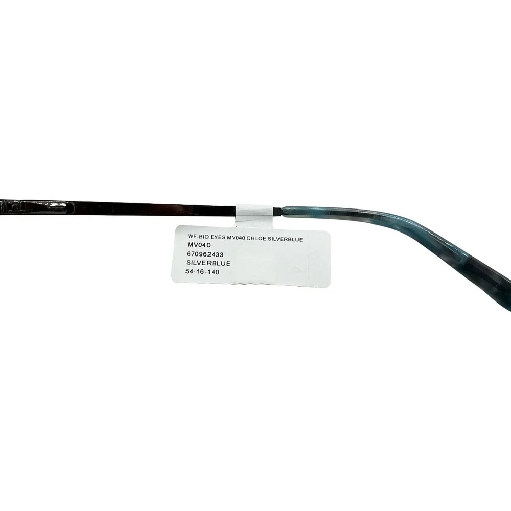 WF-Bio Eyes Chloe MV040 Eyeglasses Silver Blue Cat Eye 54-16-140